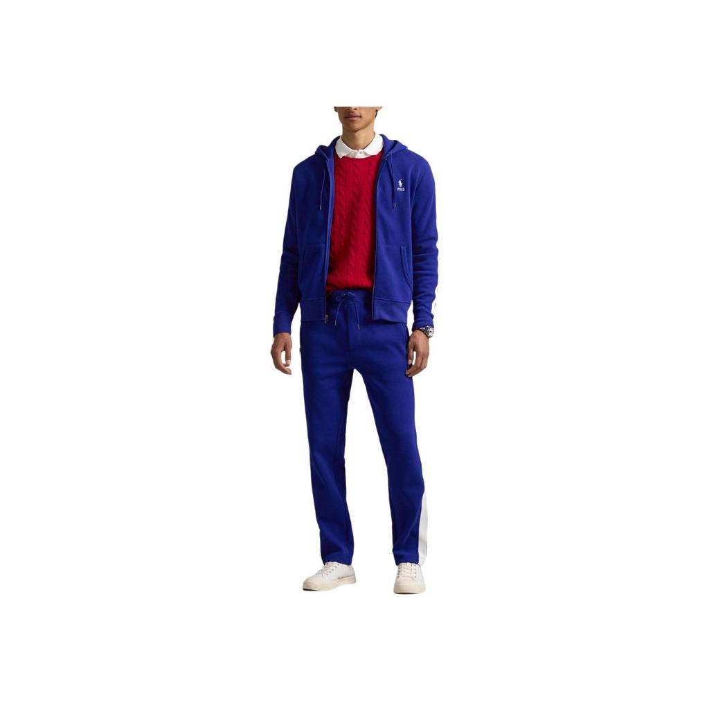 Polo Ralph Lauren Ss25 Logo Embroidered Drawstring Long Double-Sided Knitted Sports Pants Men Pants Blue 710953167-003