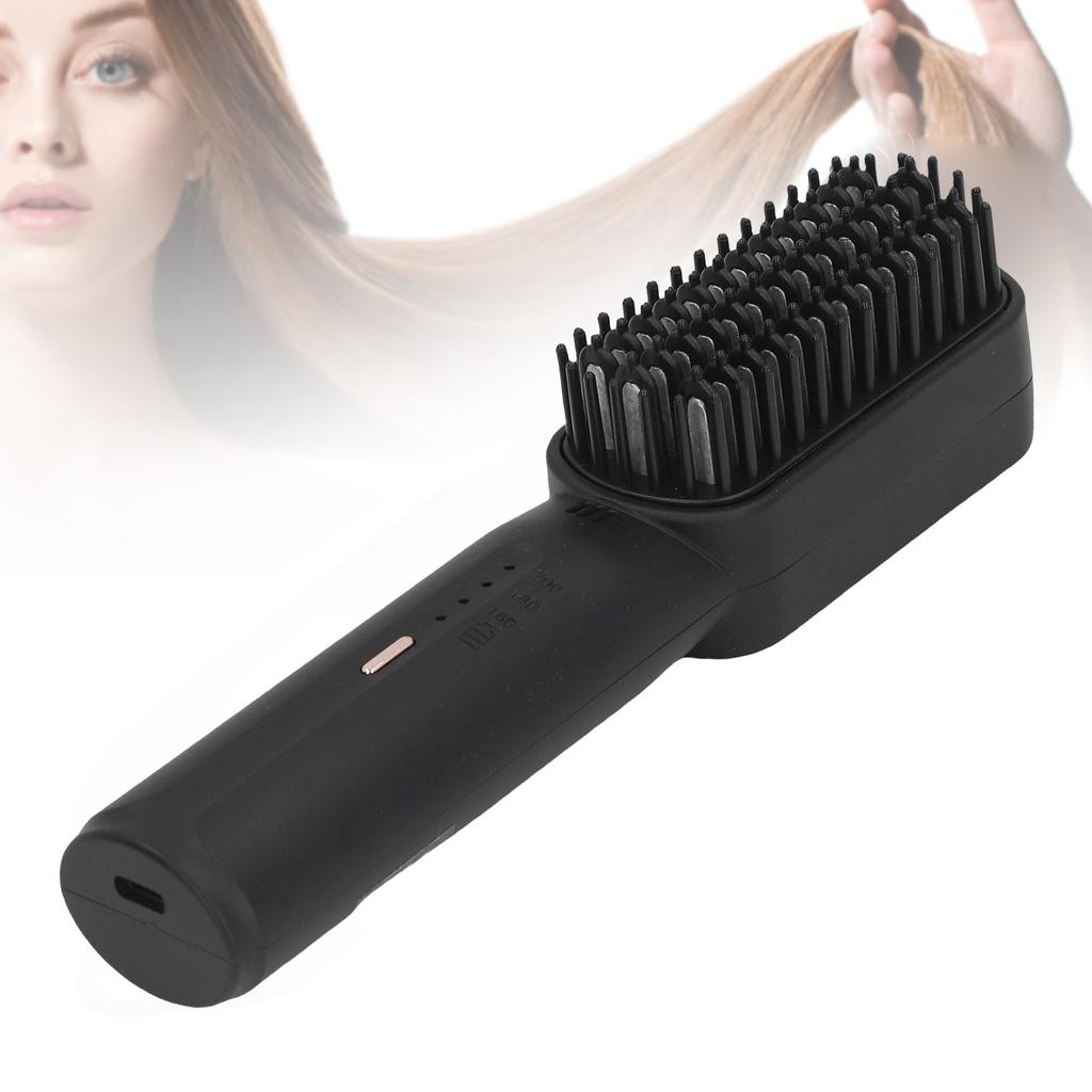 2500mAh Hair Straightener Brush Fast Heating Portable Hair Straightening Comb for Women