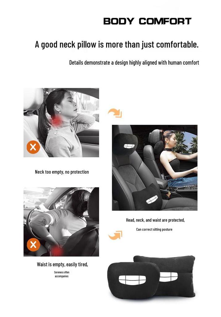 Geely New Binyue COOL Car Headrest & Lumbar Support Pillow Set