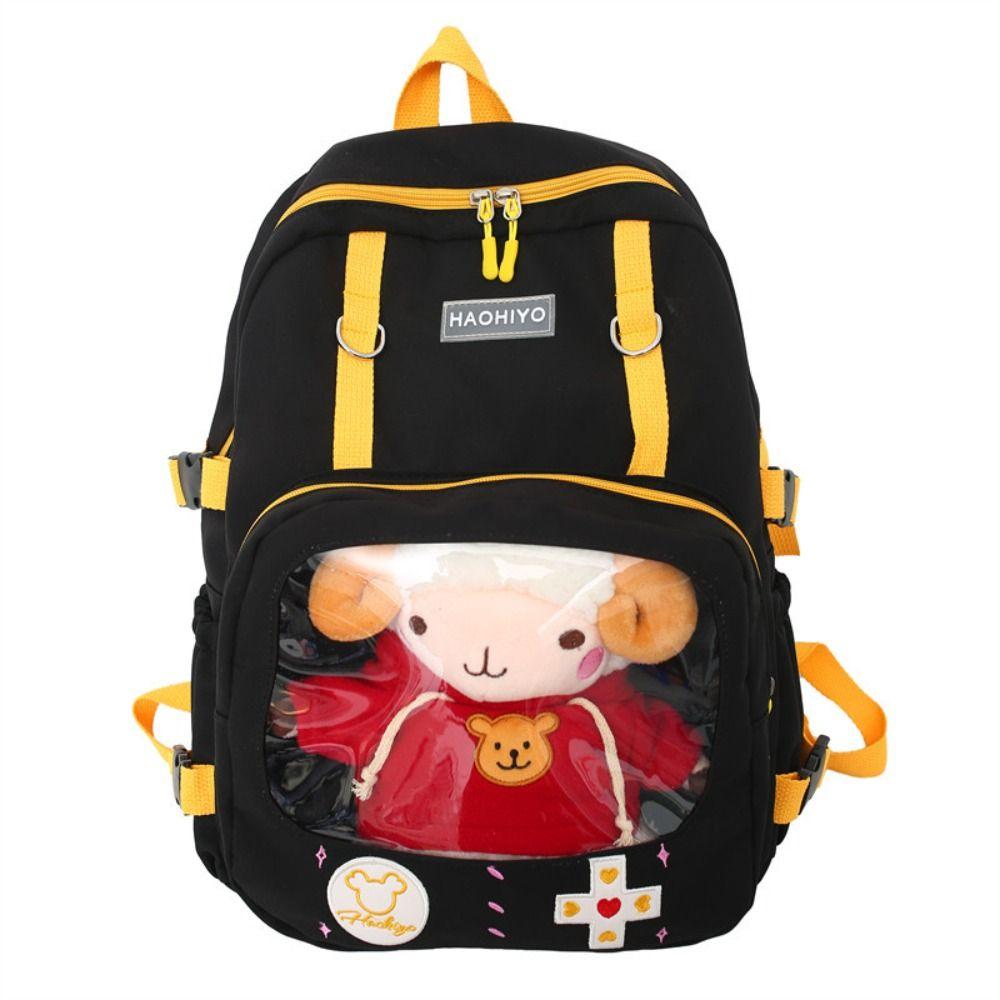 Transparent Students Backpack Multi Pocket Double Shoulder Bags Large Capacity School Bag  College