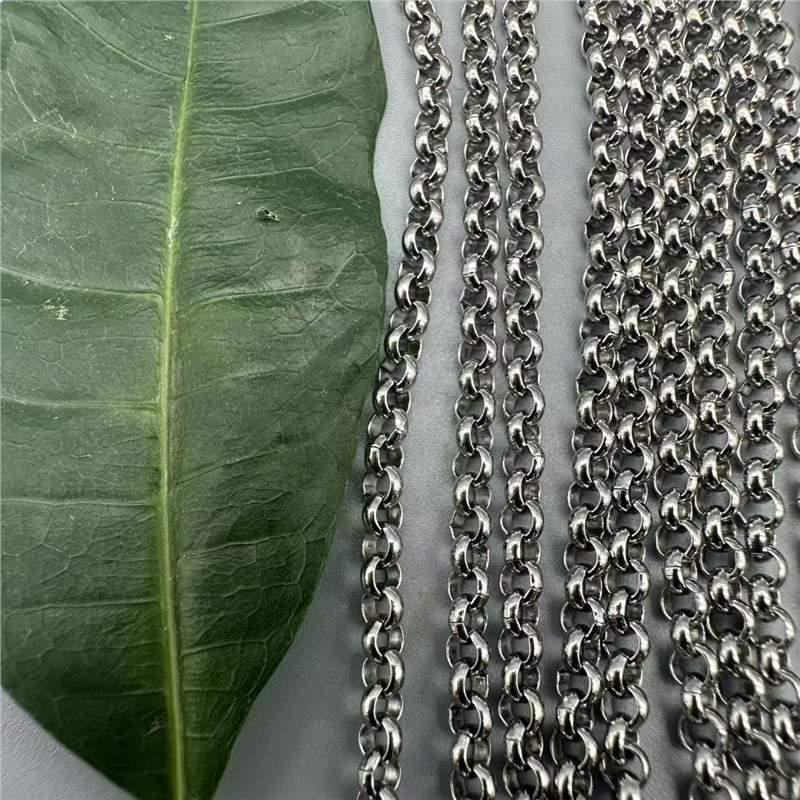 Rust-Resistant Stainless Steel Chain with Crystal Tassel Pendant for DIY Jewelry.