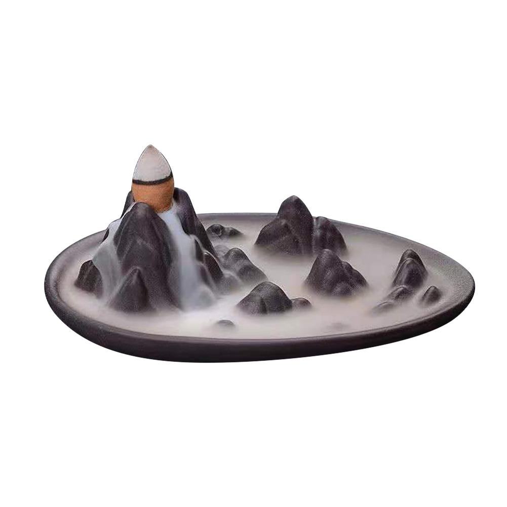 Ceramic Incense Holder with 10 Cones Owl Backflow Incense Burner Household Incense Burner Aromatherapy Ornament