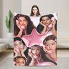 Katseye Kpop Girls Warm Blanket Child Plush Throw Blanket Print Couch Chair Flannel Bedspread Sofa Bed Cover