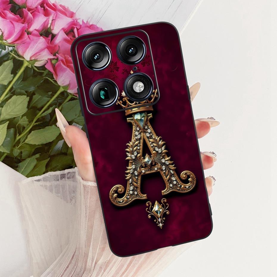 Fashion Crown Letter Case For Motorola Signature XT2603-2 Soft Black Silicone Back Cover For Motorola Signature 5G Phone Cases