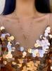 Bohemian Long Y-Shaped Necklaces for Women Metal Clavicle Chain Gold Color Choker Holiday Party Jewelry Necklace Gift Collar