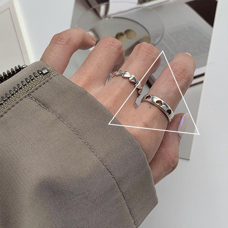 925 Crafted Beautifully Sterling Silver Heart Ring With Adjustable Design And Unique Patterns For Fashionable Women Gifts And