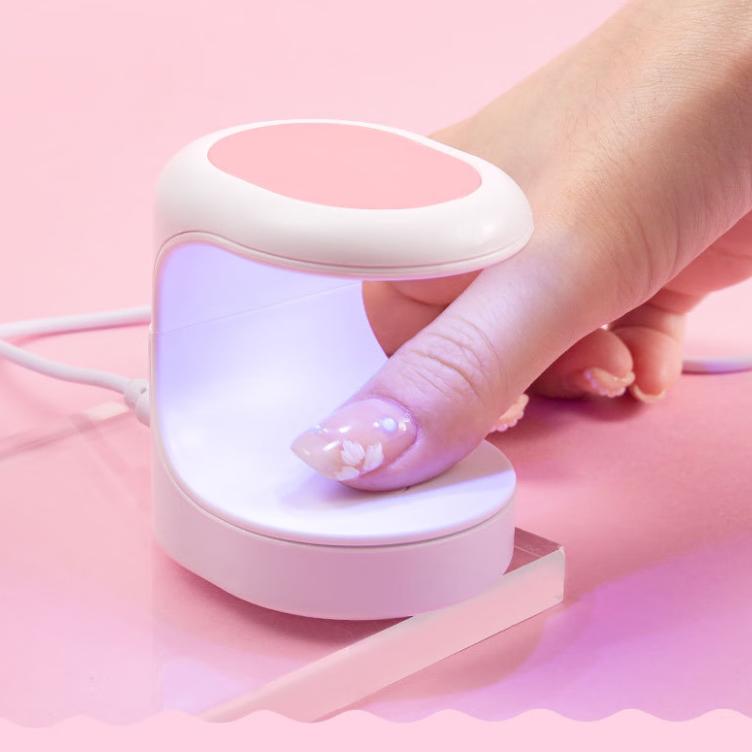 Sweet Color Nail Lamp, Portable Quick-Drying, Nail Salon Specialized, Nail UV Lamp, No Hand Darkening, Pink, Mini