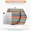 New Color Striped Kiss Lock Straw Medium Clip Bag Woven Tote Bag Women'S Casual Summer Beach Bag