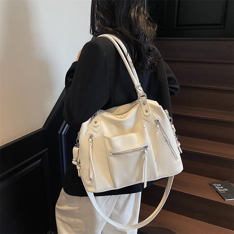 Retro Large-Capacity Shoulder Tote & Crossbody Handbag - 2025 Women's Fashion