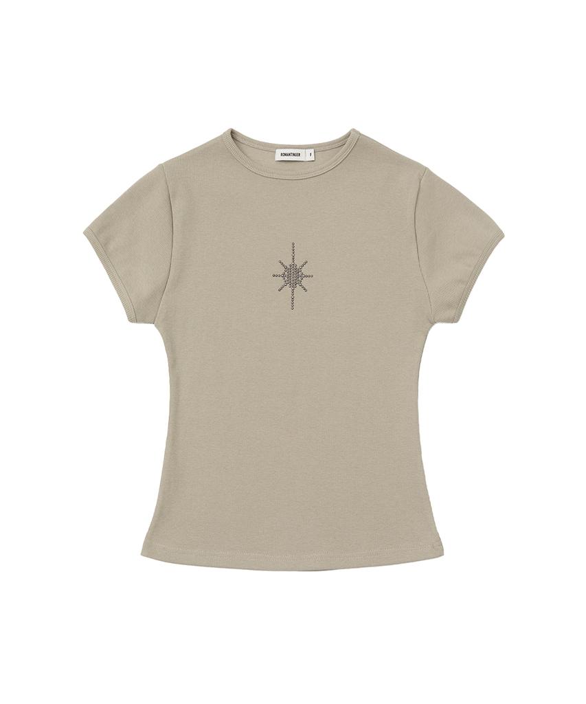 Lomaentinueo Mini Cross Slim Fit T-Shirt (Beige)