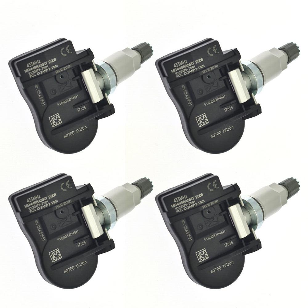 4Pcs Tire Pressure Sensor TPMS For 2014 2015 2016 Nissan Rogue 433MHz #OEM: 40700-3VU0A Car Accessories