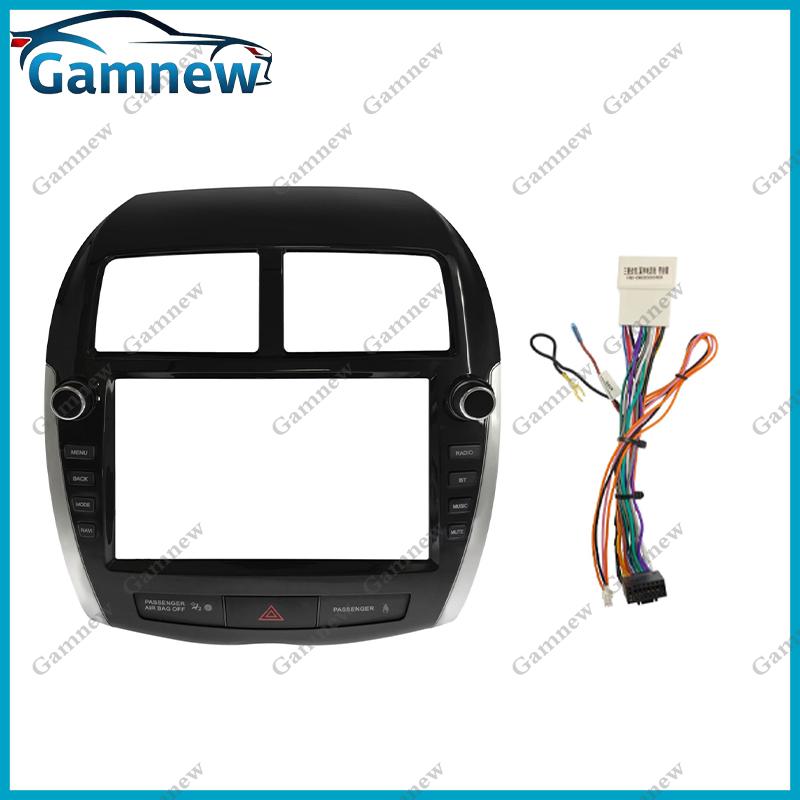 

9-дюймовая автомобильная рамка-фасция, адаптер, декодер, комплект панели для установки в приборную панель Android-радио для MITSUBISHI ASX RVR Outlander Sport PEUGEOT 4008 Frame Cable