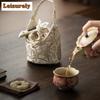 Chinese Brocade Drawstring Tea Cozies Japanese Tea Cozy for Teapot Portable Bag Travel Tea Set Bag Chinese Tea Set Accessories
