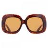 Valentino Orange Square Ladies Sunglasses Vls 180 C 59 Multi