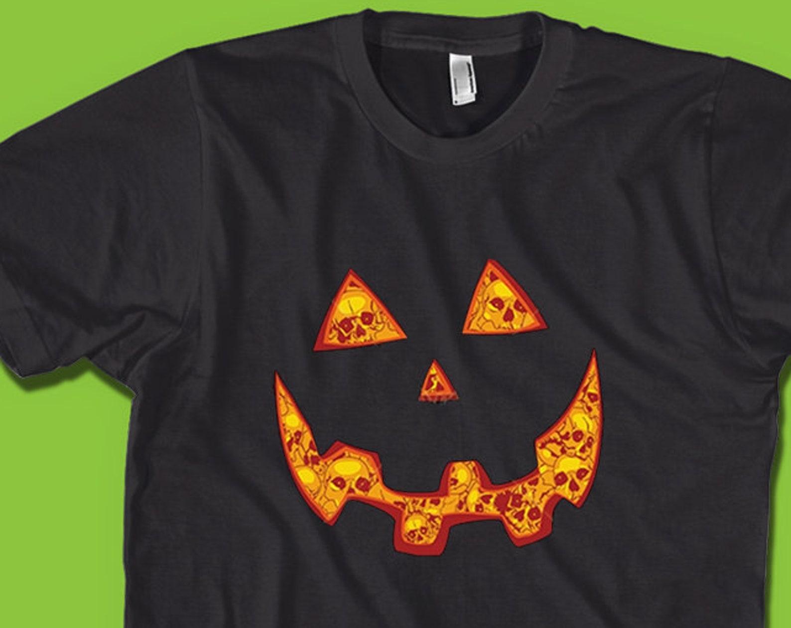 Smiling Pumpkin T-Shirt: Halloween Jack O Lantern Tee 4XL