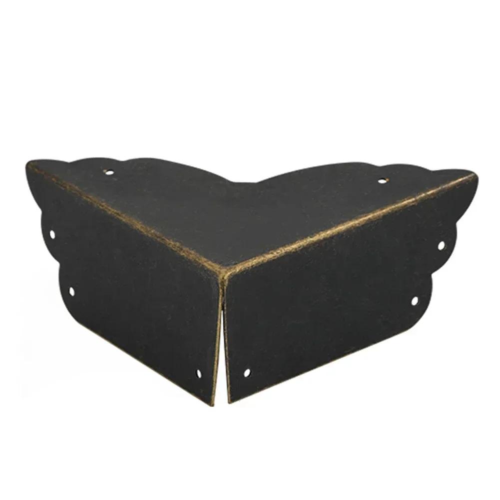 4pcs Corner Guard Antique Wrapped Corners Decorative Jewelry Chest Wine Gift Box Wooden Case  Furniture Corner Protector Cover