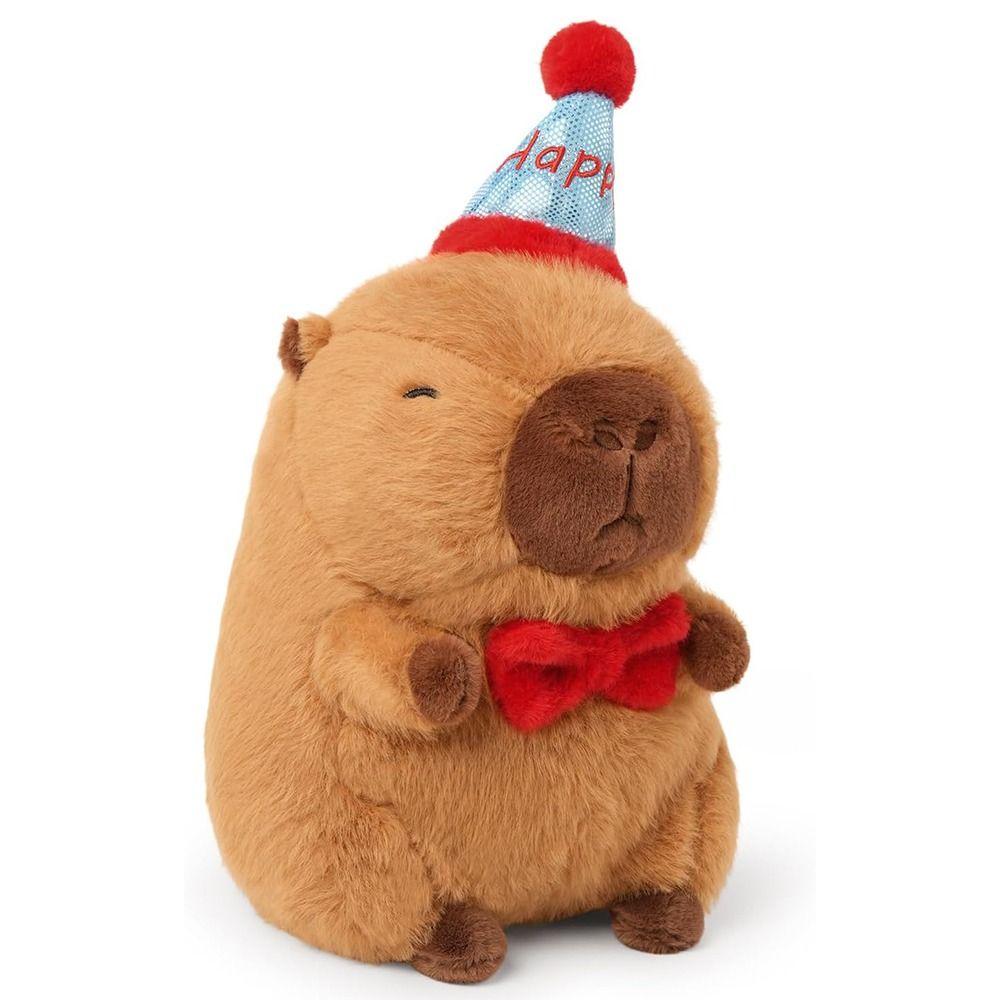

с Happy Hat Kawaii Capybara Милые Куклы Игрушки Новая Мягкая Игрушка Капибара для Детей