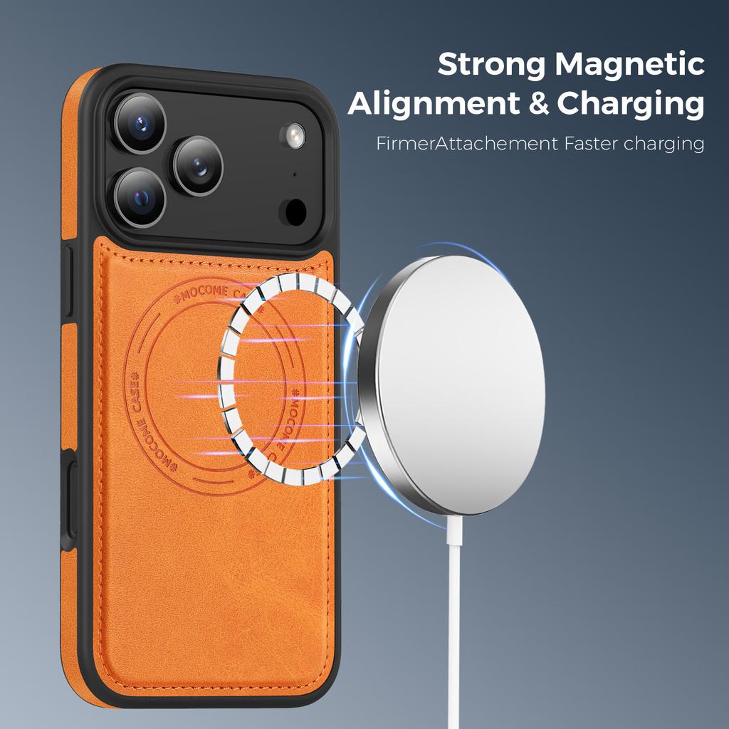 Etui do iPhone 17 Pro Max Kompatybilne z MagSafe Skórzany tył Pokrowiec na telefon