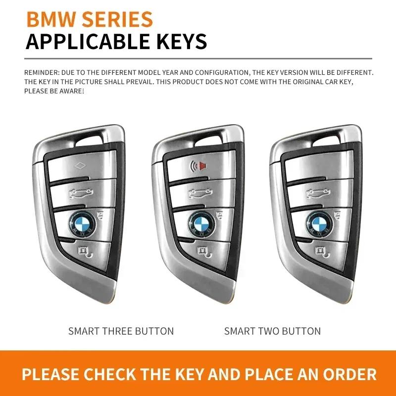 YABBF1 For BMW New 2025 Zinc Alloy Silica Gel Car Key Case Full Cover for BMW X1 X3 X4 X5 F15 X6 F16 G30 7 Series G11 F48 F39 520 525 F