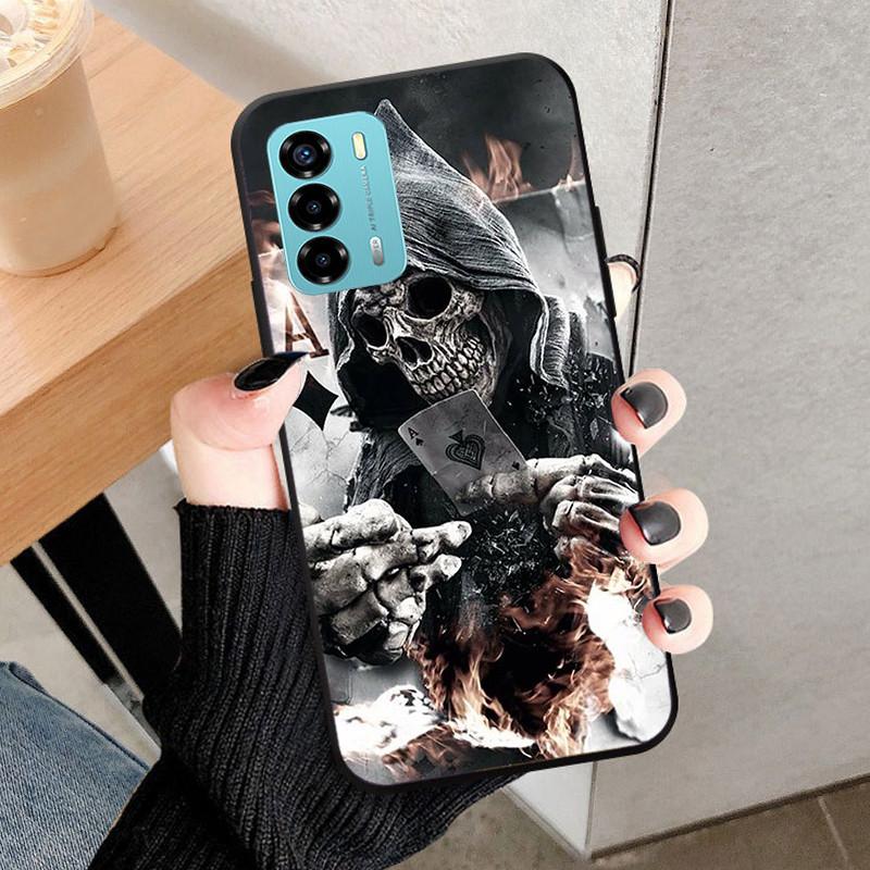 For ZTE Blade V40 Vita Case 8045 6.75" Animal Cartoon Soft Silicone Funda for ZTE Blade V40 Vita Phone Cover V40Vita Black Coque
