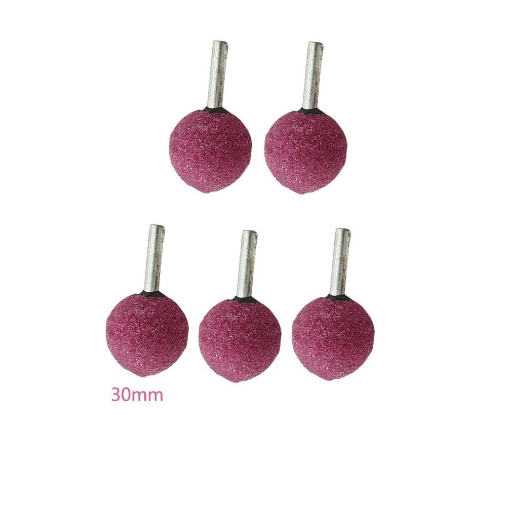 Power Tools Grinding Head Burr Drill Bit Set Carving Ceramic Mounted Point Good Coaxiality 16/20/25/30mm 5PCS Ball Shape