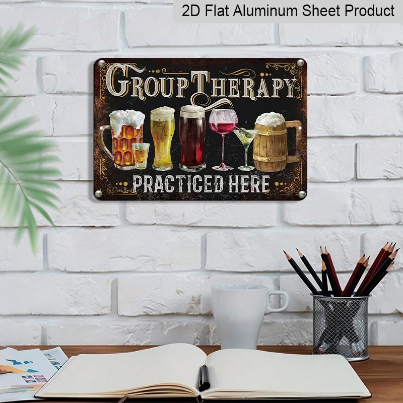 2D Flat 1pc Put Decor Funny Group Relax Metal Sign, Vintage Man Cave Bar Decor, 12x8 Inches, Aluminium Sign Halloween Christmas Decorations
