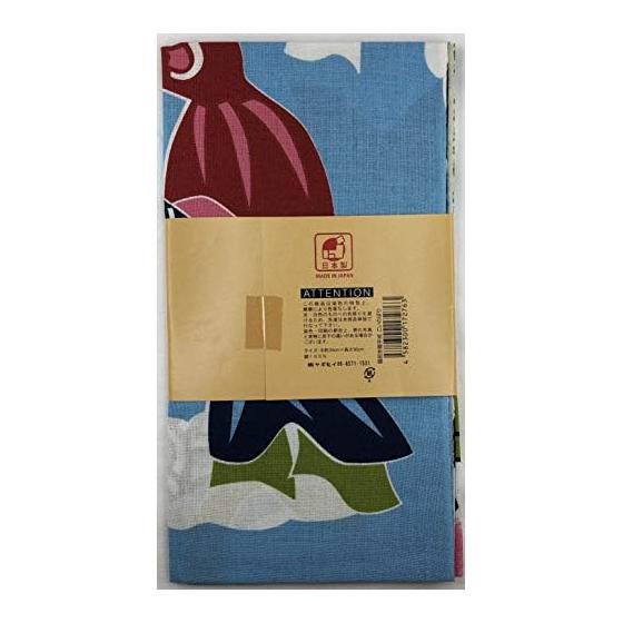 Yagi Sei Tenugui "Koi nobori" Lucky Cat Tenugui Towel, Hand-dyed, Made in Japan, Auspicious Item for Children's Day, Celebrations, Approx. 34x90cm,