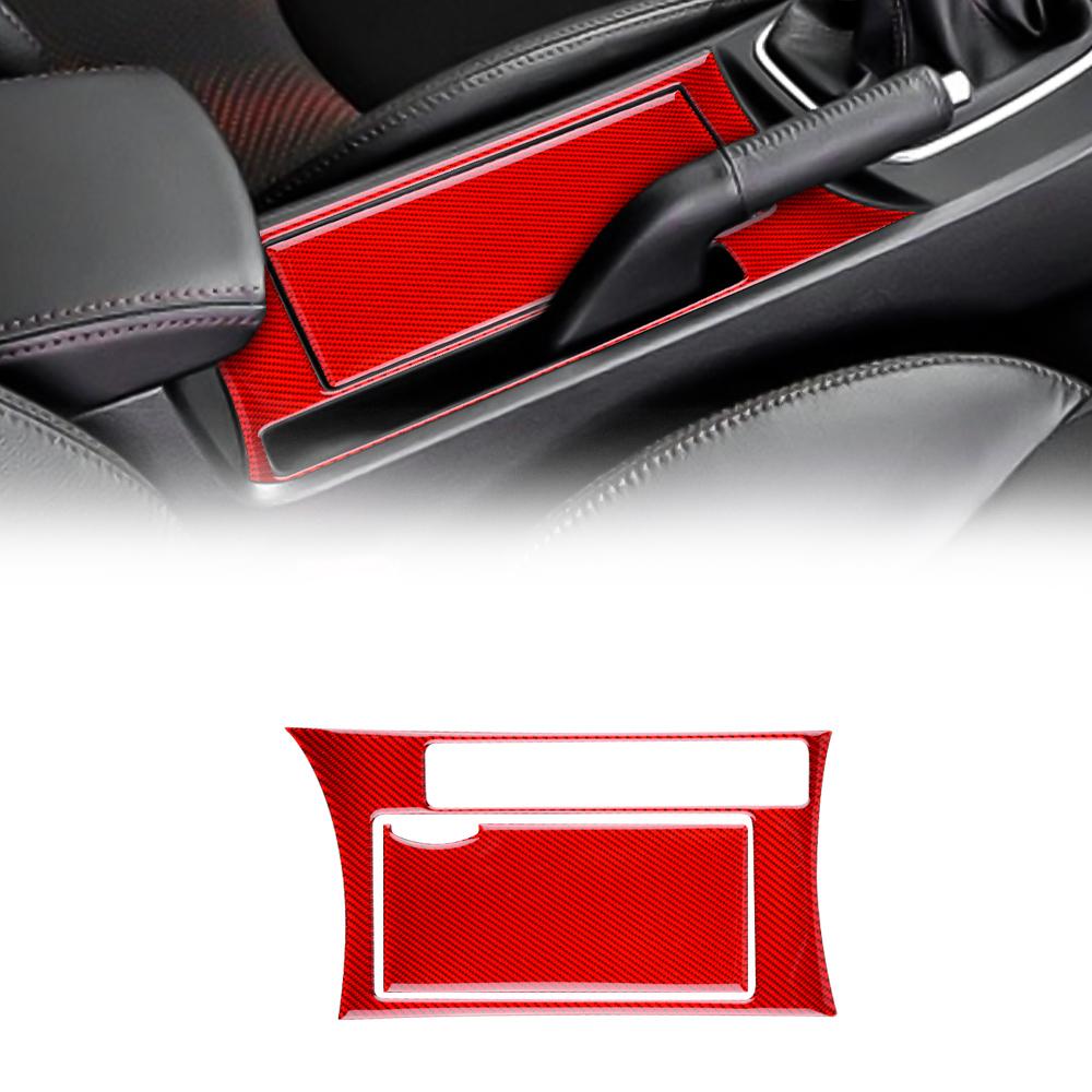 Real Soft Carbon Fiber For Mazda 3 2010 2011 2012 2013 Car Water Cup Holder Panel Sticker Forged Trim Interior Car Accessories