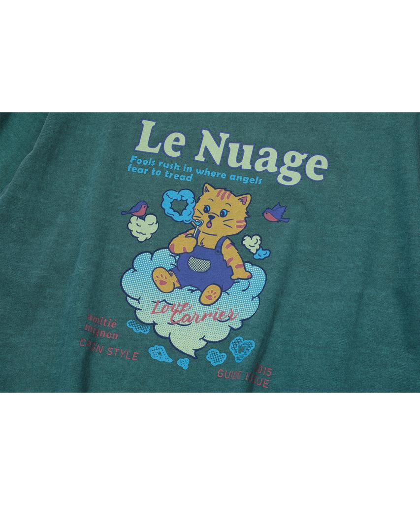 CPGN STUDIO Bubble Heart Pigment Short Sleeve T-Shirt Basil Green