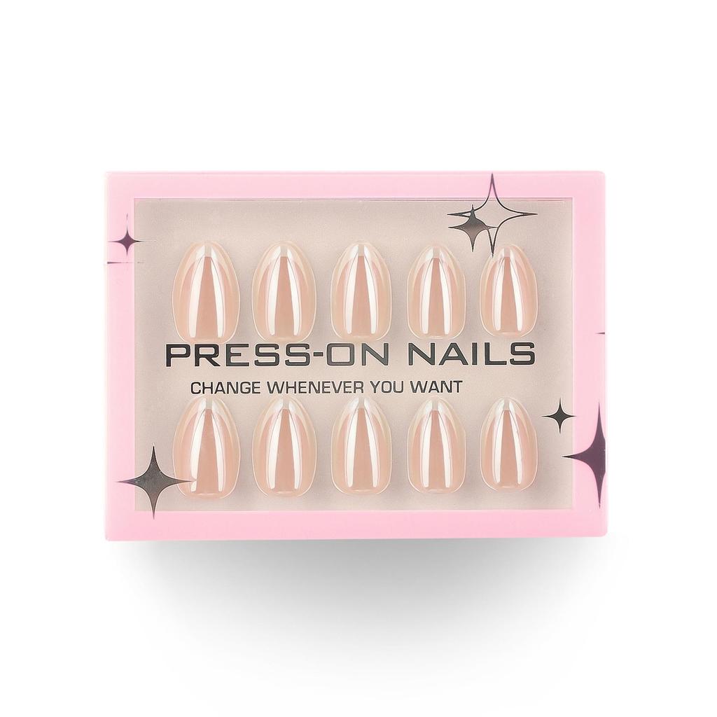 Minimalist French White Press-On Nails - Short Almond Shape for Manicure