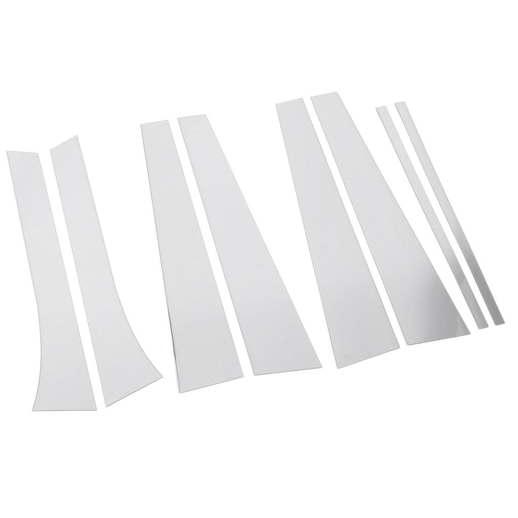 8 stücke Säule Post Trim Hohe Festigkeit PC Spiegel Oberfläche Stil Chrom Tür Fenster Säule Abdeckung Aufkleber