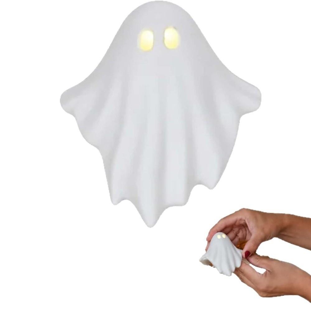 LED Halloween Glowing Ghost Table Decor Cozy Spooky Style Glowing Ghost Figurine Table Decor