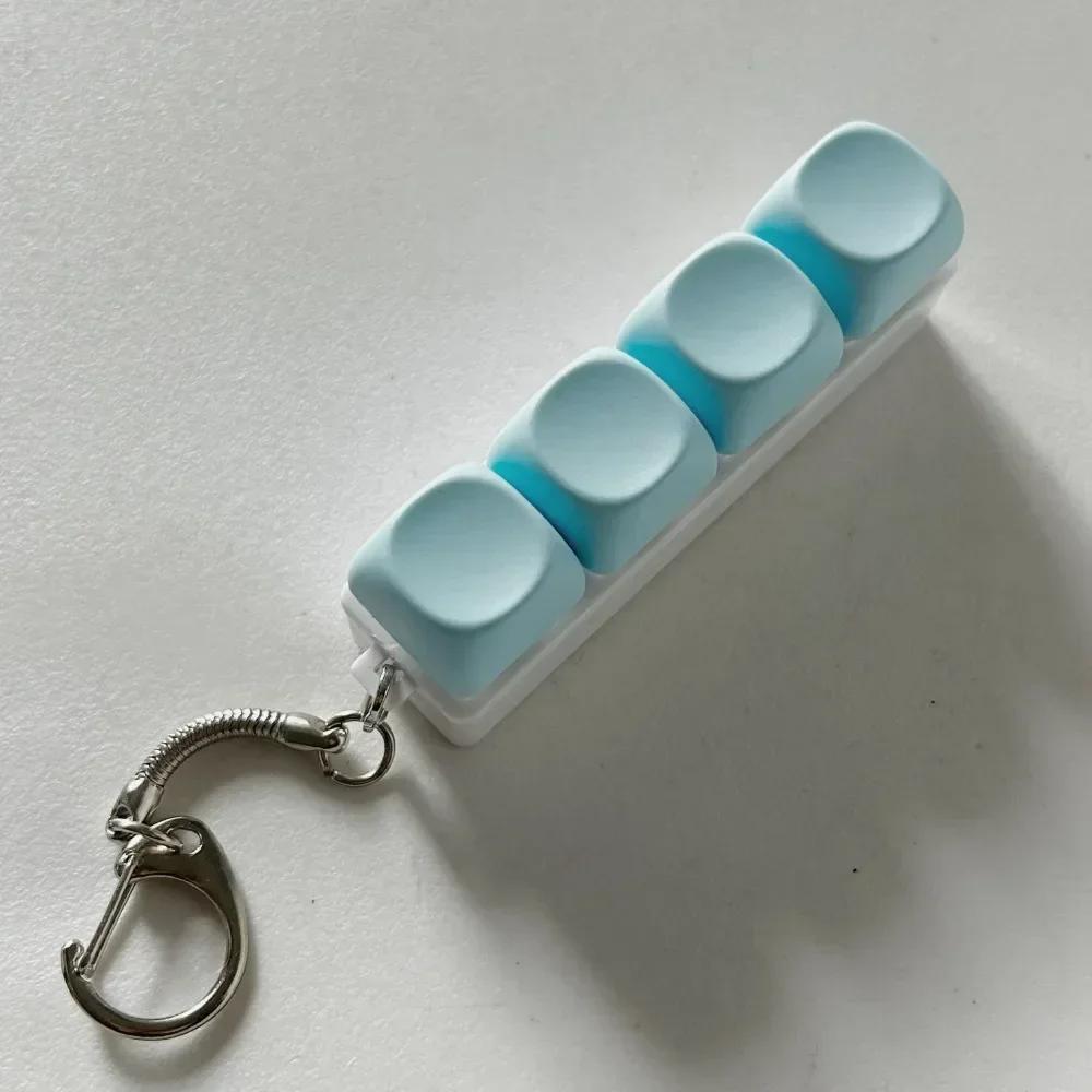 Keyboard Key Fidget Reliver Stress Toys Colorful Keychain Keycap Antistress Toys Adult Children Finger Button Toy Kids Game Gift