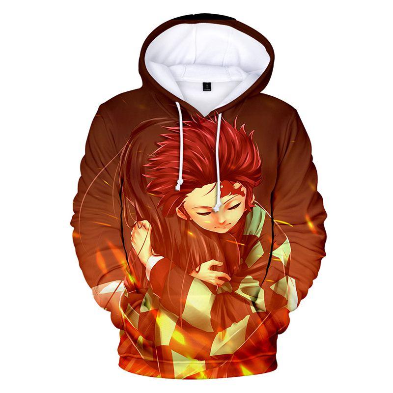 Vibrant Demon Slayer Kimetsu No Yaiba 3d Printed Hoodie Sweatshirt For Casual Wear