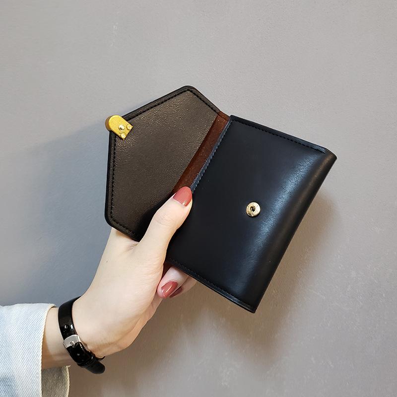 Women PU Leather Tri Fold Wallet Large Capacity Short Purse Envelope Flap Snap Closure Card Holder Coin Pocket ID Window Wallet