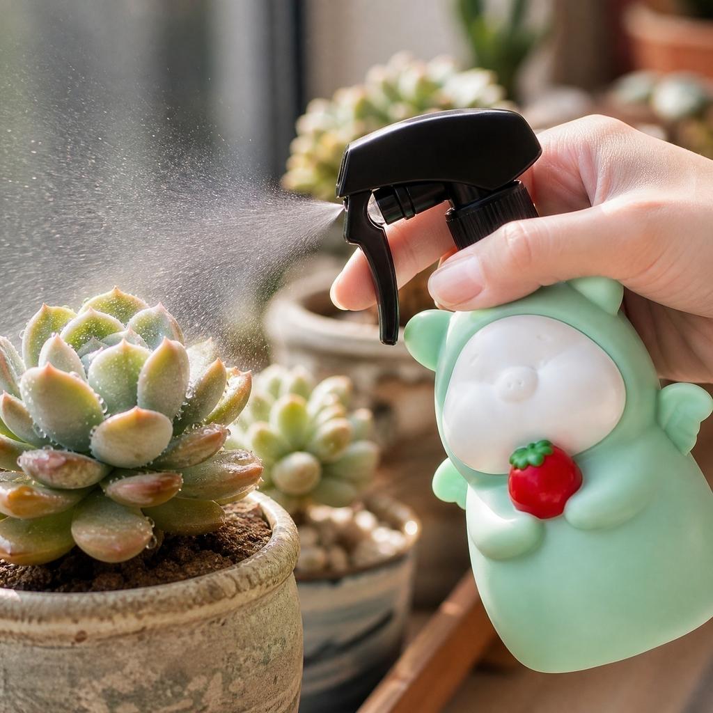 Press Pump Spray Bottle Small Watering Can Garden Plant Mister Portable Spray Bottle for Indoor Outdoor Use with Cute Animal Design