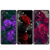 Pouzdro pro Xiaomi Redmi Note 11 9S 10 9 8 7 9A 9C 9i K40 8T 10C 9T K50 silikonové pouzdro jasně červené květy růže