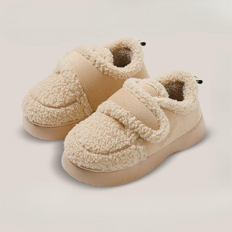 New Style of Slippers, Thick-soled, Anti-slip, Warm and Fleece Padded Cotton Shoes for Women