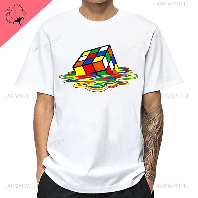New Arrival Shortsleev Magic Square Printing Oneck for Men Tees Casual Cool Hip Hop Short Sleeved Summer Mens Tshirt Tops