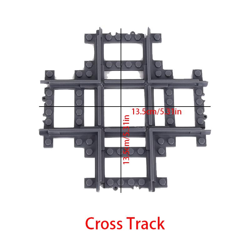 

City Trains DIY Building Blocks Straight Curved Rail Bricks Parts Bridge Tunnel Model Soft Flexible Cross Tracks Railway MOC Toy