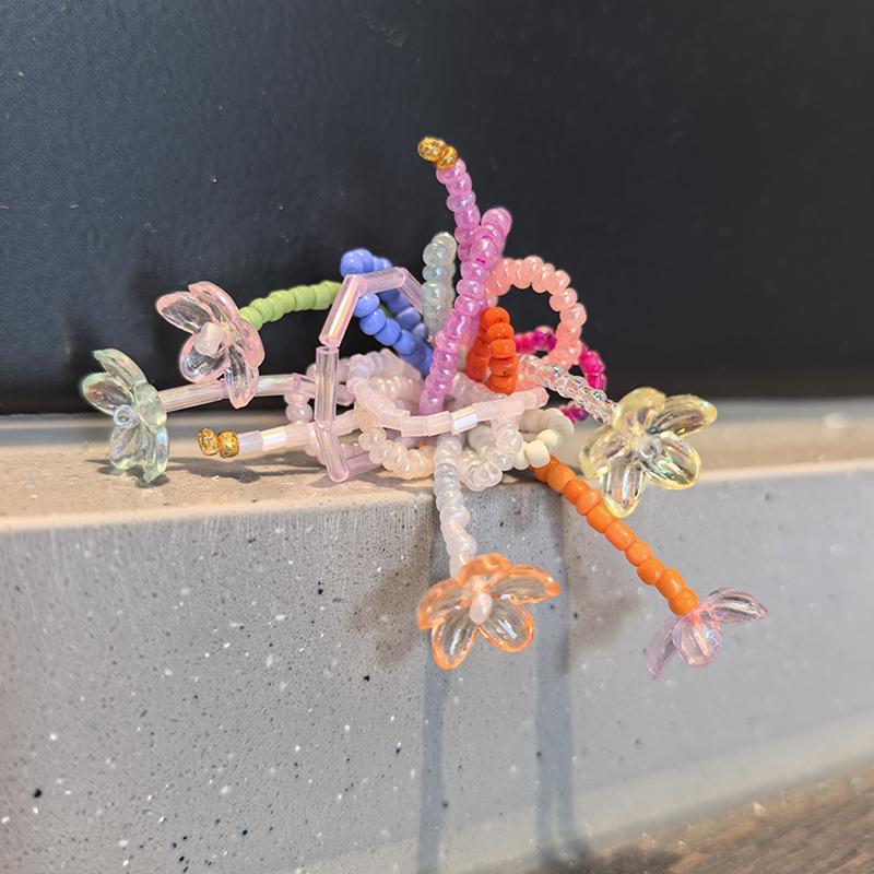 Dopamine Pearl Butterfly Beaded Jelly Shoes Sandals Accessory Diy Decorative Shoe Flower Slippers Shoe Buckle Accessories