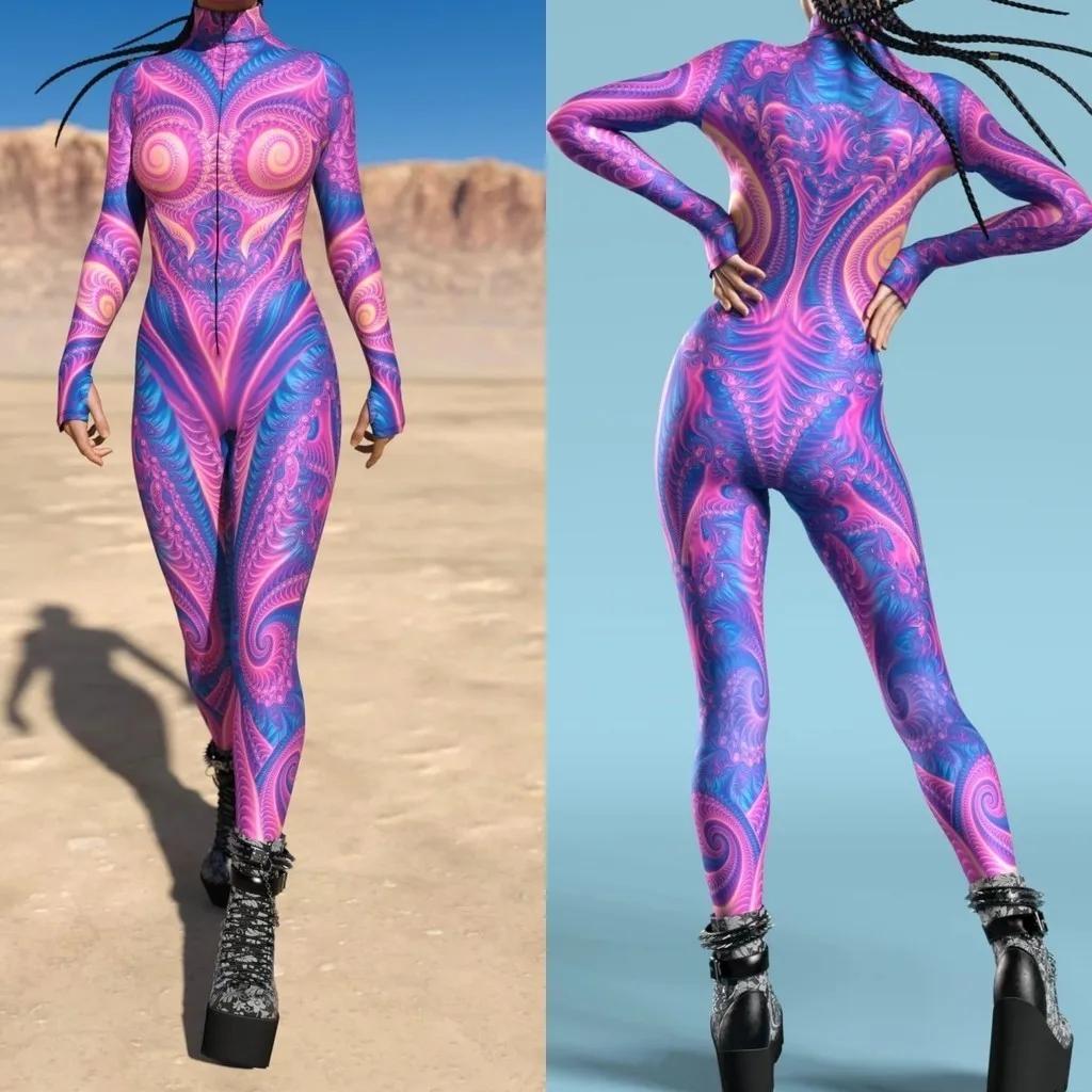 

3D цифровий друк сценічних костюмів для дорослих Хелловін події карнавал тематична вечірка косплей костюм гральний костюм комбінезон Adults S