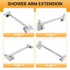 A96I-Shower Arm Extension, Arm Extender,Adjustable Height Shower Head Arm,Brass Shower Head Extension Arm,High Polished Chrome F