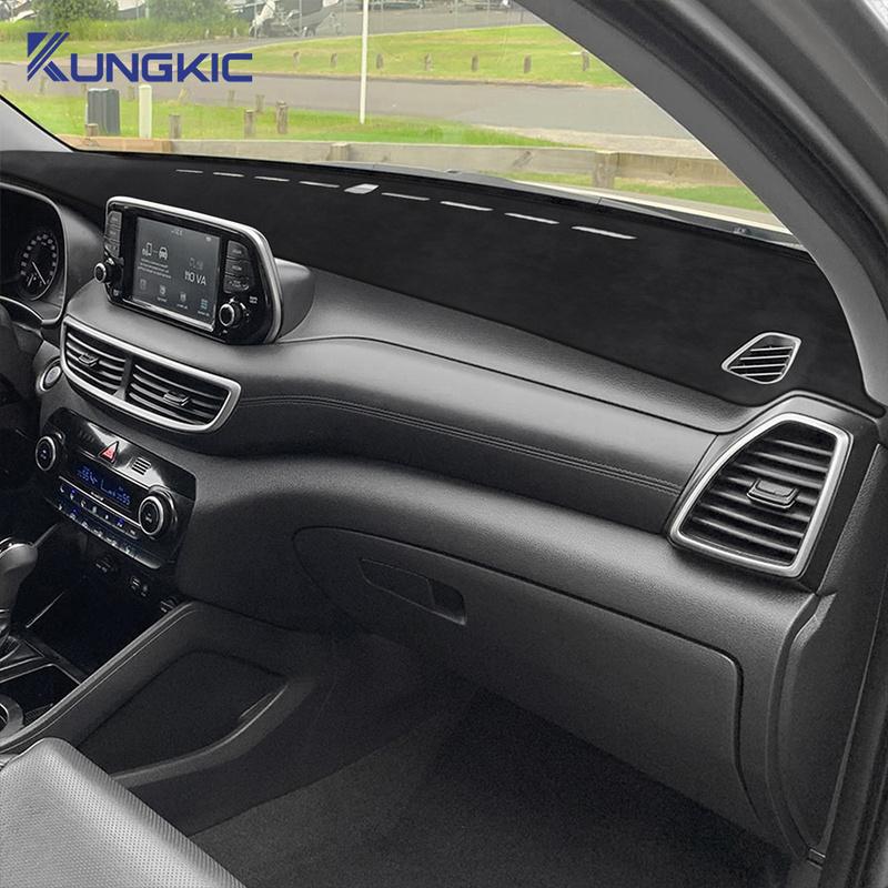 Premium Flannel For Hyundai Tucson    Car Dashboard Cover Mat Avoid Light Pad Anti-UV Carpet Interior Accessories