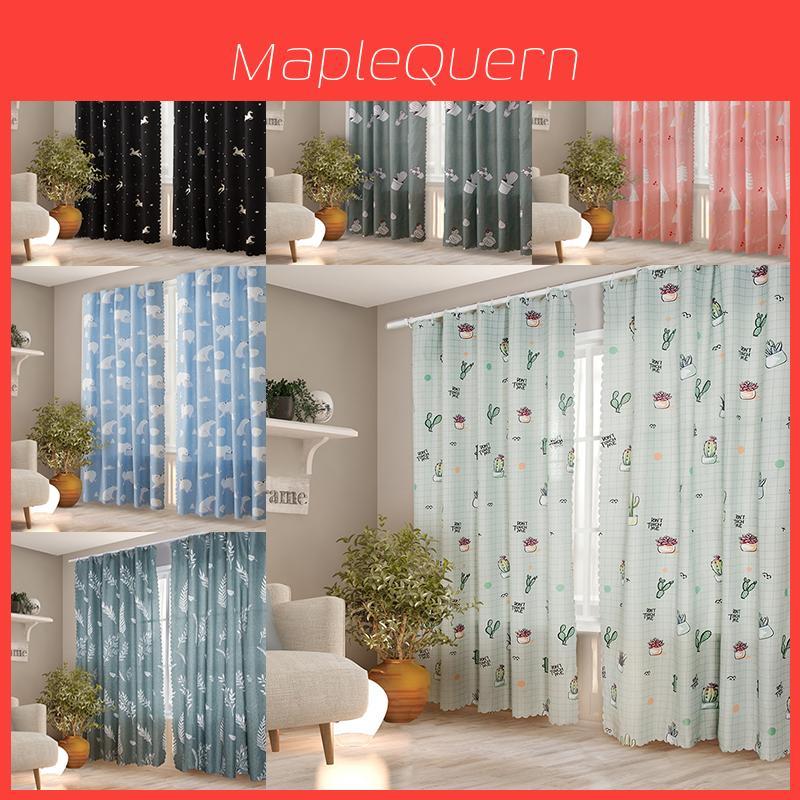 Nordic Style Blackout Window Curtain With Velcro And Hooks For Modern Homes