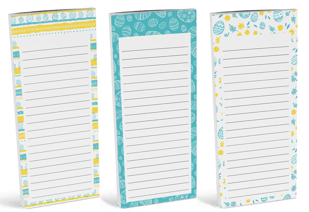 Inkdotpot 3er-Pack Magnetische Kühlschrank-To-Do-Listen-Notizblöcke - Magnetische Memo-Pads für Kühlschrank-  (50 Blatt