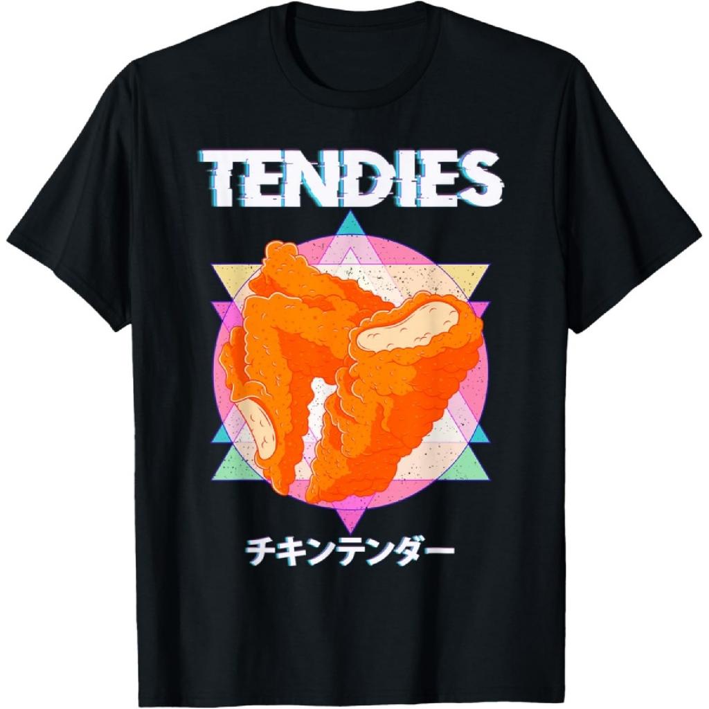 Vaporwave Tendies Chicken Tenders Japanese Kanji Pastel Goth T-Shirt