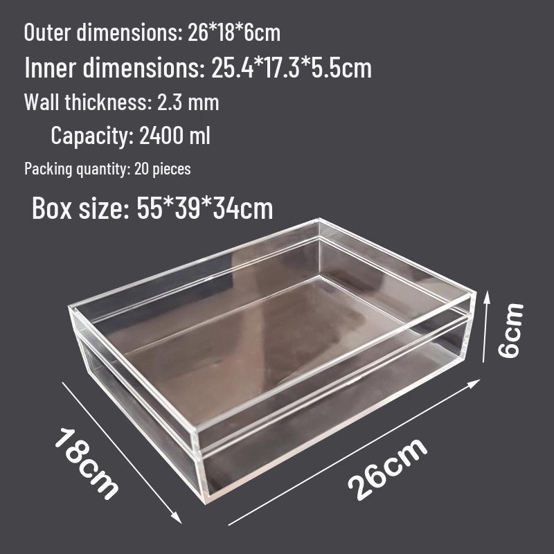 Clear Acrylic Rectangular Gift Box for Tea and Party Souvenirs