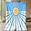 Argentina national football team Theme blanket Soft Flannel Blanket Plush Throw Blanket Cozy Sofa Bed Blanket for Home Decor