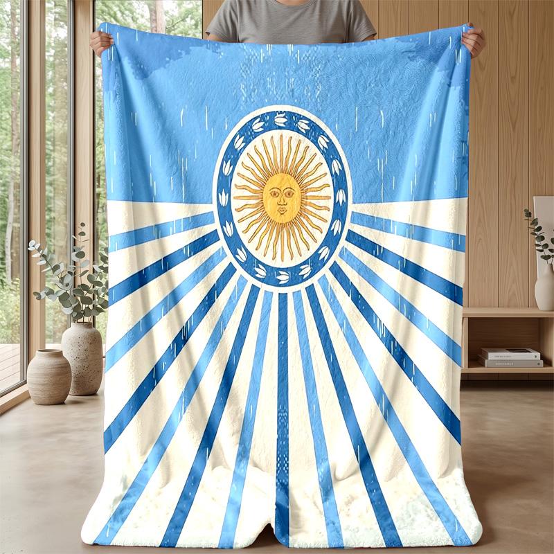 Argentina national football team Theme blanket Soft Flannel Blanket Plush Throw Blanket Cozy Sofa Bed Blanket for Home Decor
